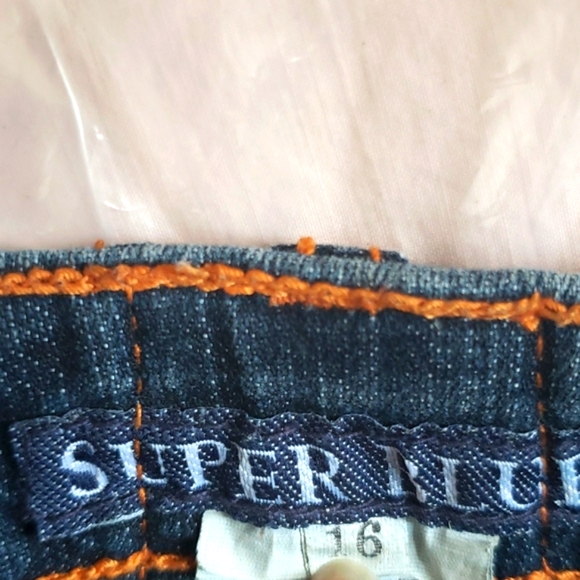 Denim distress modesty with aplique cowgirl maxi skirt 16 - Picture 6 of 6